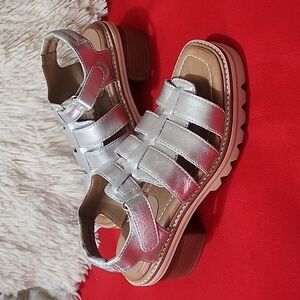 Bernardo Metallic Silver Sandals